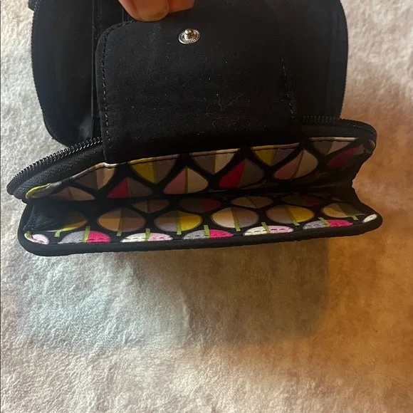 Vera Bradley Black Quilted Wallet - Picture 2 of 4